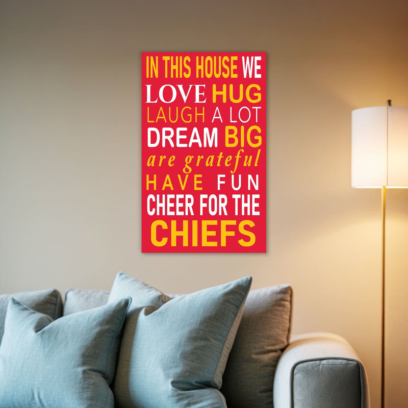 Load image into Gallery viewer, Fan Creations NFL Kansas City Chiefs in This House    11x19 Wall Decor
