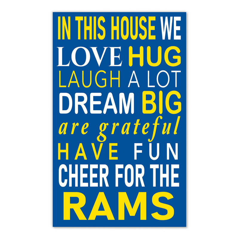 Load image into Gallery viewer, Fan Creations NFL Los Angeles Rams in This House    11x19 Wall Decor
