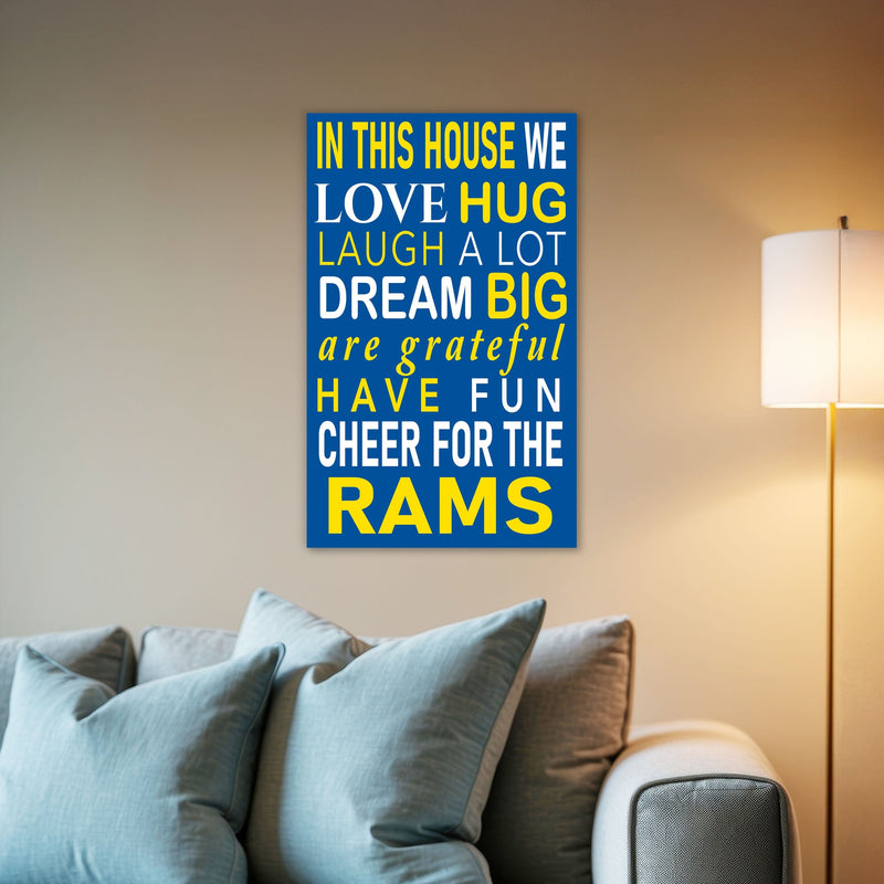 Load image into Gallery viewer, Fan Creations NFL Los Angeles Rams in This House    11x19 Wall Decor
