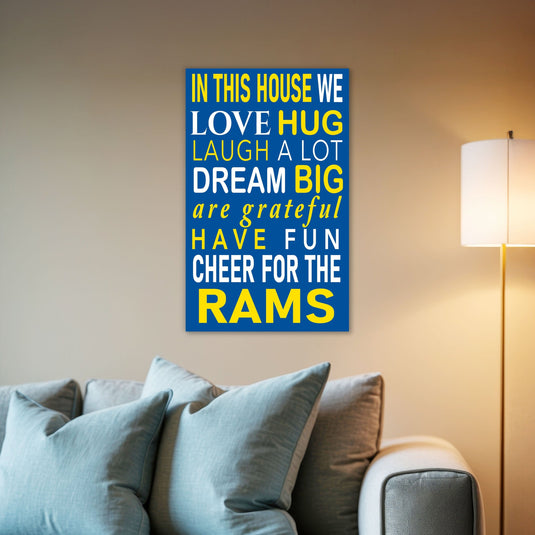 Fan Creations NFL Los Angeles Rams in This House    11x19 Wall Decor
