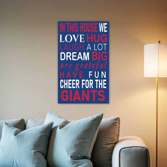 Fan Creations NFL New York Giants in This House    11x19 Wall Decor