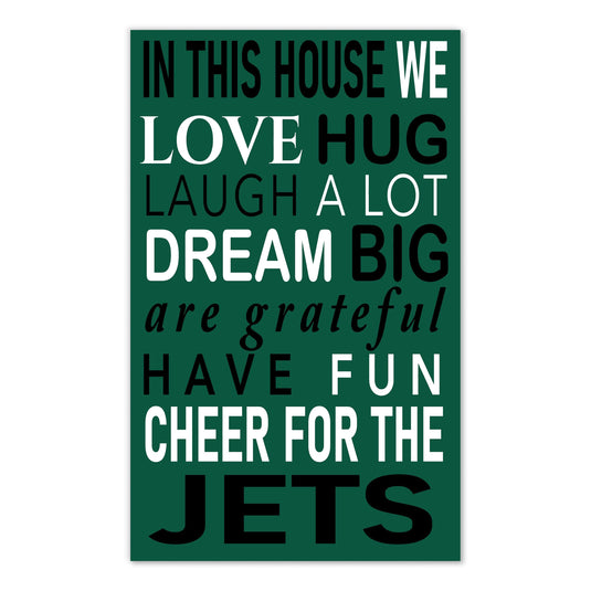 Fan Creations NFL New York Jets in This House    11x19 Wall Decor