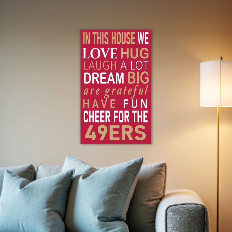Load image into Gallery viewer, Fan Creations NFL San Francisco 49ers in This House    11x19 Wall Decor
