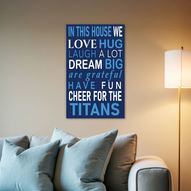 Load image into Gallery viewer, Fan Creations NFL Tennessee Titans in This House    11x19 Wall Decor
