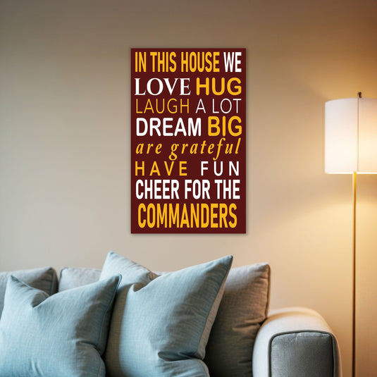 Fan Creations NFL Washington Commanders in This House    11x19 Wall Decor