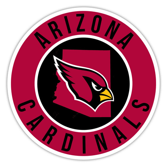 Fan Creations NFL Arizona Cardinals 16in Circle with State Design Wall Art