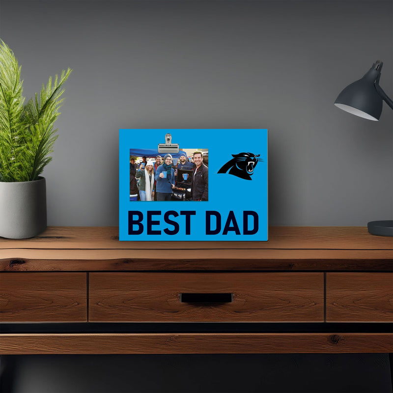 Load image into Gallery viewer, Fan Creations Best Dad NFL Carolina Panthers Clip Frame
