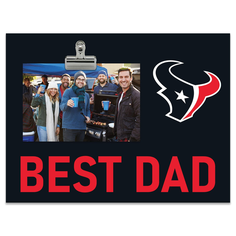 Load image into Gallery viewer, Fan Creations Best Dad NFL Houston Texans Clip Frame
