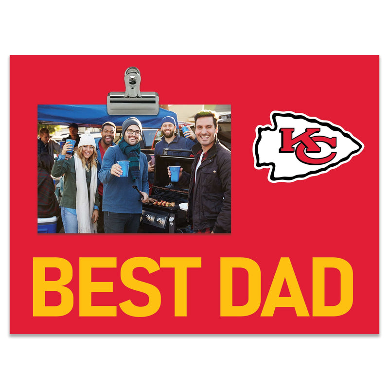 Load image into Gallery viewer, Fan Creations Best Dad NFL Kansas City Chiefs Clip Frame
