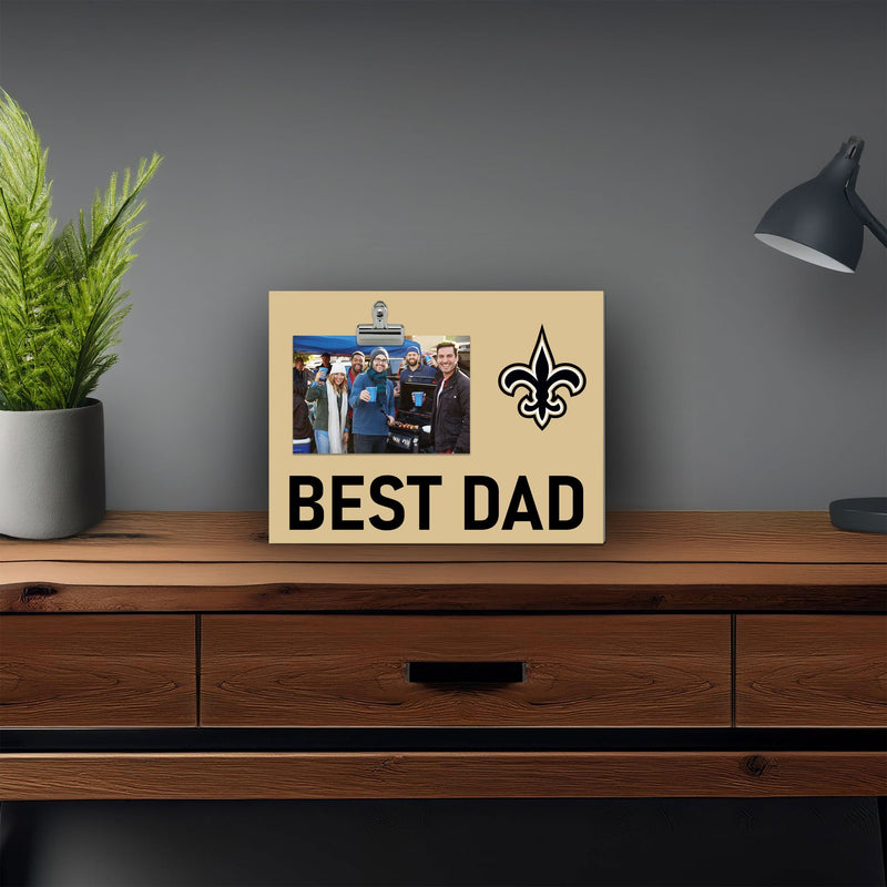Load image into Gallery viewer, Fan Creations Best Dad NFL New Orleans Saints Clip Frame
