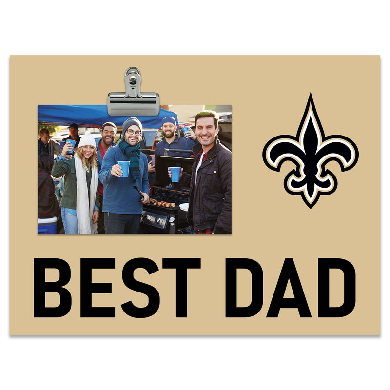 Load image into Gallery viewer, Fan Creations Best Dad NFL New Orleans Saints Clip Frame
