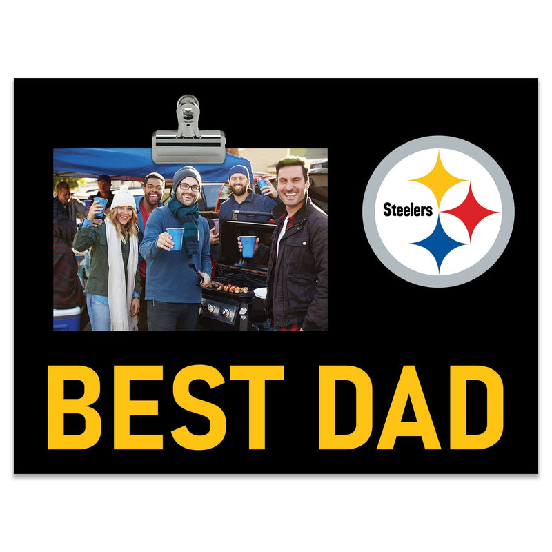 Load image into Gallery viewer, Fan Creations Best Dad NFL Pittsburgh Steelers Clip Frame
