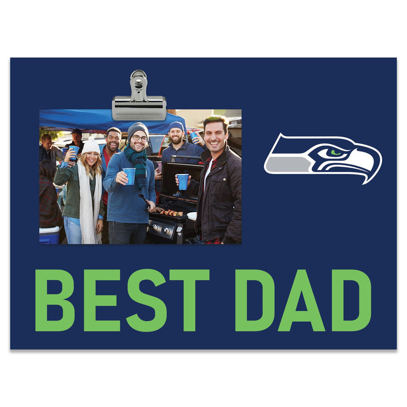 Load image into Gallery viewer, Fan Creations Best Dad NFL Seattle Seahawks Clip Frame
