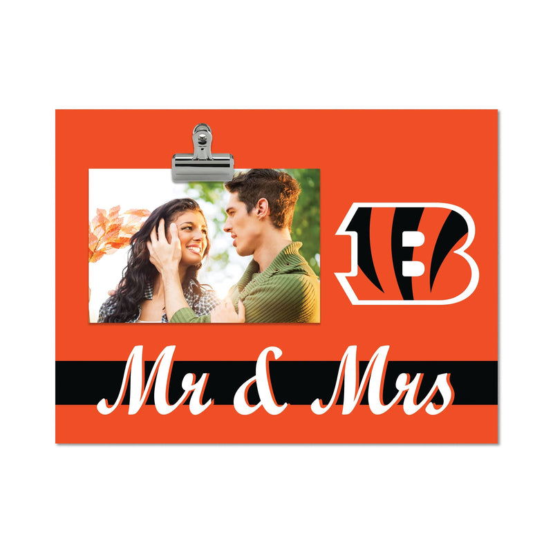 Load image into Gallery viewer, Fan Creations Brightline Mr. and Mrs. NFL Cincinnati Bengals Clip Frame
