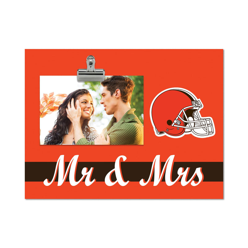 Load image into Gallery viewer, Fan Creations Brightline Mr. and Mrs. NFL Cleveland Browns Clip Frame
