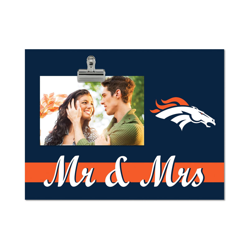 Load image into Gallery viewer, Fan Creations Brightline Mr. and Mrs. NFL Denver Broncos Clip Frame
