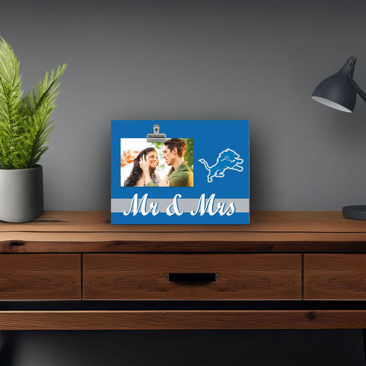 Fan Creations Brightline Mr. and Mrs. NFL Detroit Lions Clip Frame