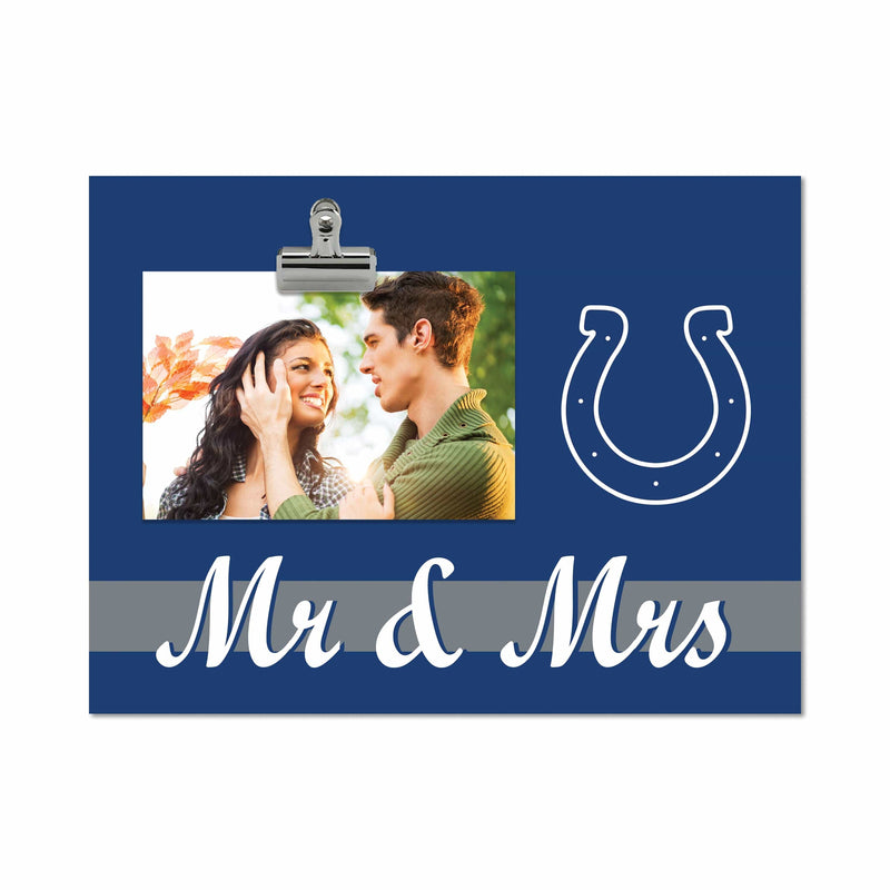 Load image into Gallery viewer, Fan Creations Brightline Mr. and Mrs. NFL Indianapolis Colts Clip Frame
