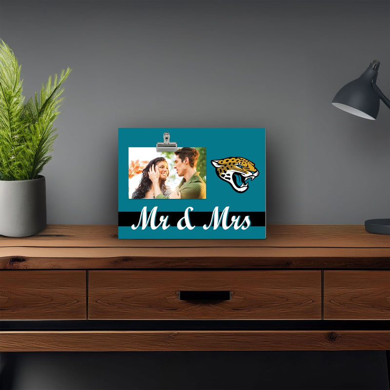 Load image into Gallery viewer, Fan Creations Brightline Mr. and Mrs. NFL Jacksonville Jaguars Clip Frame
