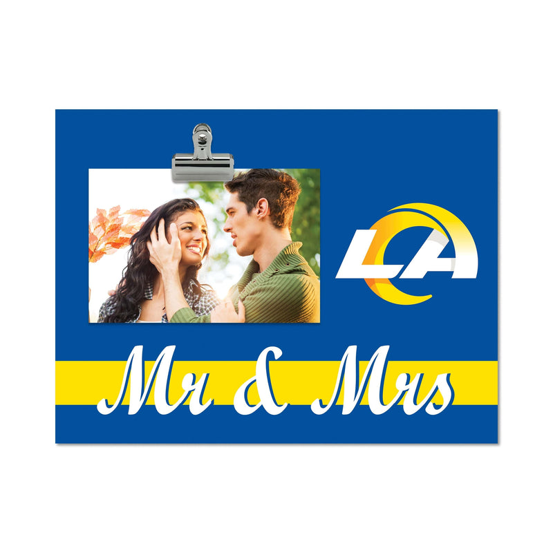 Load image into Gallery viewer, Fan Creations Brightline Mr. and Mrs. NFL Los Angeles Rams Clip Frame
