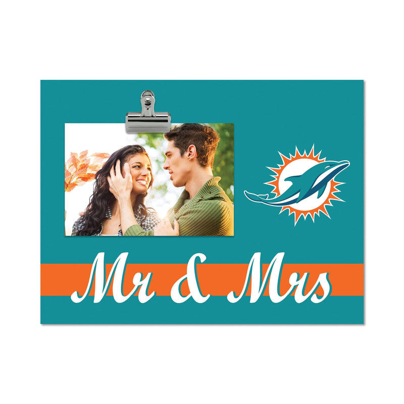 Load image into Gallery viewer, Fan Creations Brightline Mr. and Mrs. NFL Miami Dolphins Clip Frame
