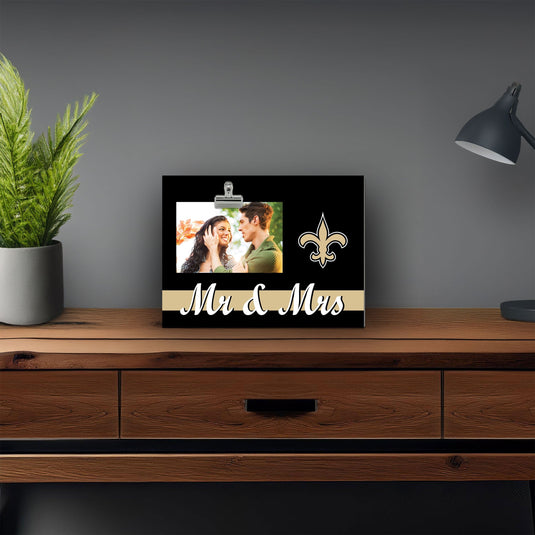 Fan Creations Brightline Mr. and Mrs. NFL New Orleans Saints Clip Frame