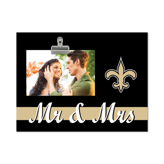 Fan Creations Brightline Mr. and Mrs. NFL New Orleans Saints Clip Frame