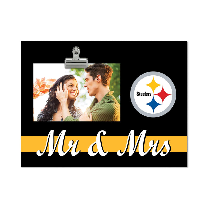 Load image into Gallery viewer, Fan Creations Brightline Mr. and Mrs. NFL Pittsburgh Steelers Clip Frame
