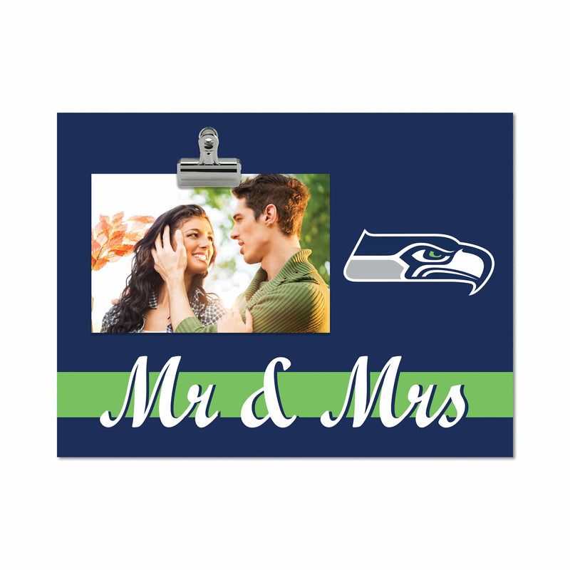 Load image into Gallery viewer, Fan Creations Brightline Mr. and Mrs. NFL Seattle Seahawks Clip Frame
