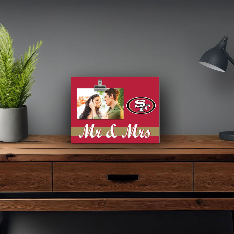 Load image into Gallery viewer, Fan Creations Brightline Mr. and Mrs. NFL San Francisco 49ers Clip Frame
