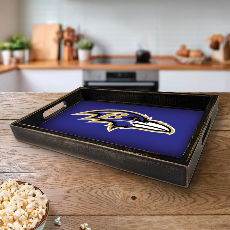 Load image into Gallery viewer, Fan Creations Brightline NFL Baltimore Ravens Logo Serving Tray
