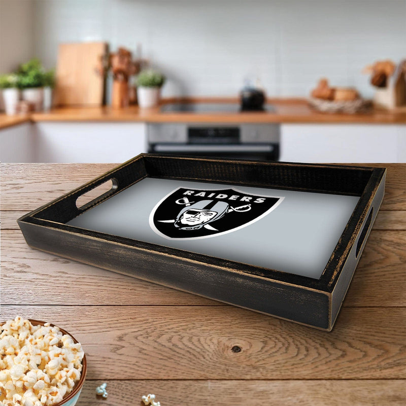 Load image into Gallery viewer, Fan Creations Brightline NFL Las Vegas Raiders Logo Serving Tray
