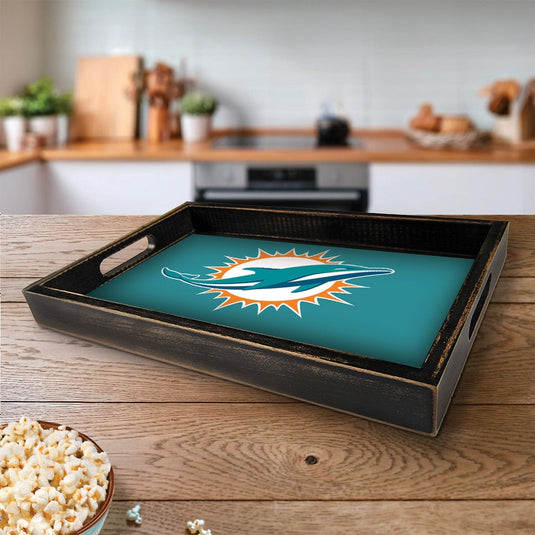 Fan Creations Brightline NFL Miami Dolphins Logo Serving Tray