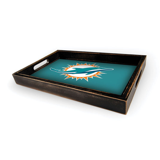 Fan Creations Brightline NFL Miami Dolphins Logo Serving Tray