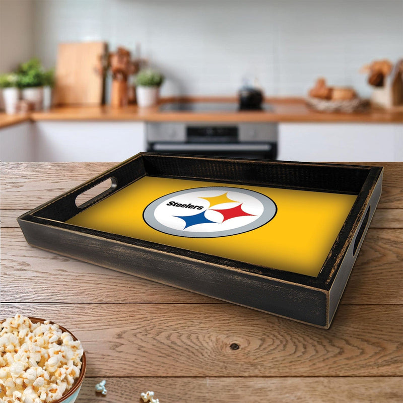Load image into Gallery viewer, Fan Creations Brightline NFL Pittsburgh Steelers Logo Serving Tray
