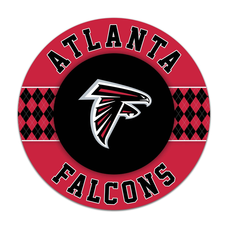 Load image into Gallery viewer, Fan Creations NFL Atlanta Falcons Argyle 16inc Circle Wall Art
