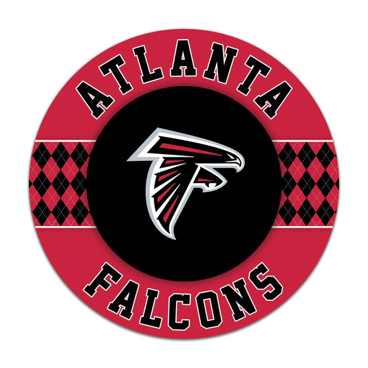 Fan Creations NFL Atlanta Falcons Argyle 16inc Circle Wall Art