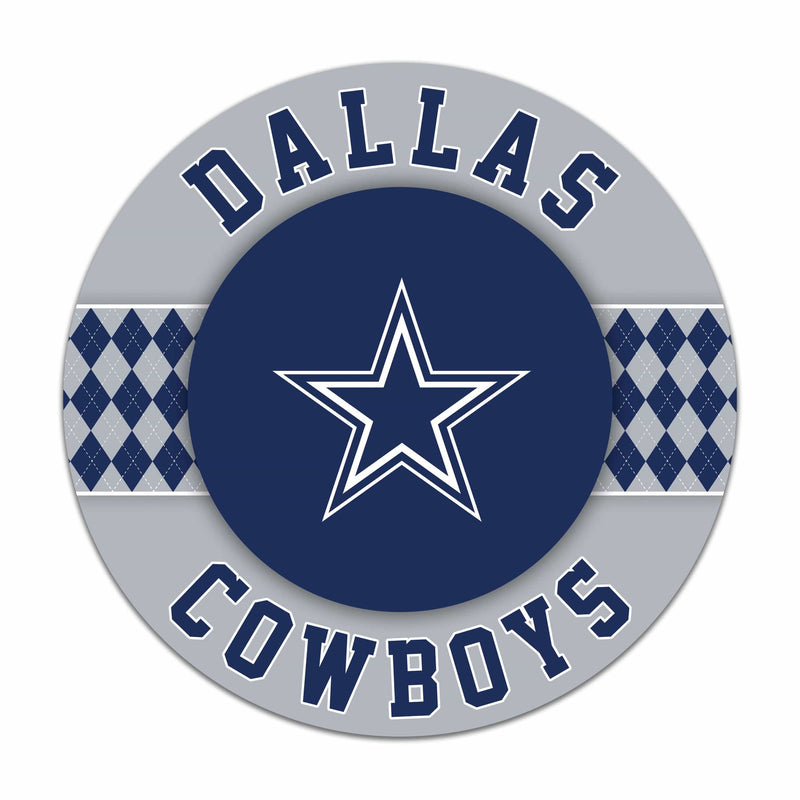 Load image into Gallery viewer, Fan Creations NFL Dallas Cowboys Argyle 16inc Circle Wall Art
