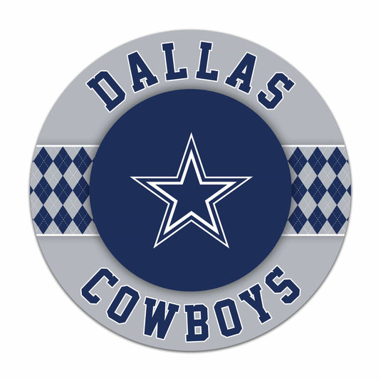 Fan Creations NFL Dallas Cowboys Argyle 16inc Circle Wall Art