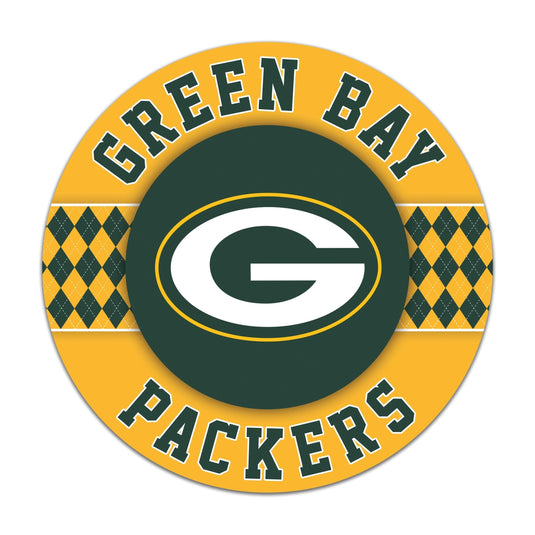 Fan Creations NFL Green Bay Packers Argyle 16inc Circle Wall Art