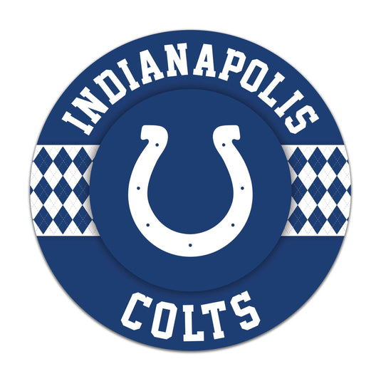 Fan Creations NFL Indianapolis Colts Argyle 16inc Circle Wall Art