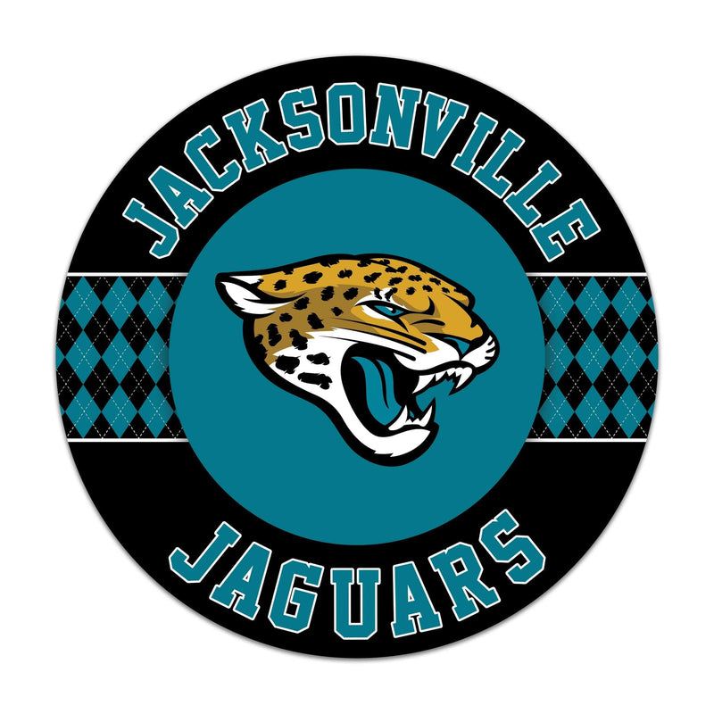 Load image into Gallery viewer, Fan Creations NFL Jacksonville Jaguars Argyle 16inc Circle Wall Art

