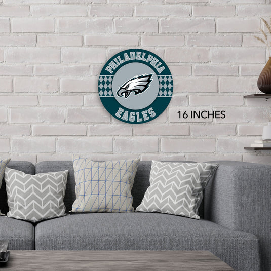 Fan Creations NFL Philadelphia Eagles Argyle 16inc Circle Wall Art