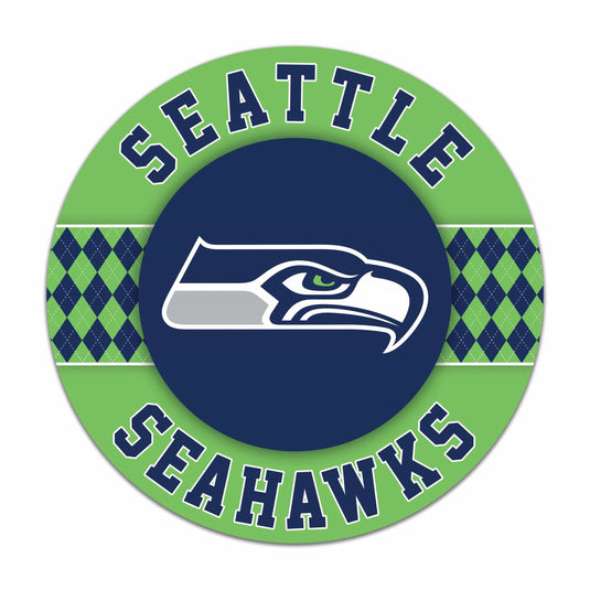 Fan Creations NFL Seattle Seahawks Argyle 16inc Circle Wall Art