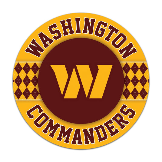 Fan Creations NFL Washington Commanders Argyle 16inc Circle Wall Art