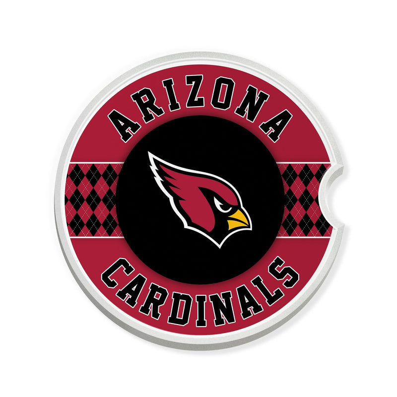 Load image into Gallery viewer, Fan Creations NFL Arizona Cardinals Argyle Ceramic Car Coaster - 2 Pack
