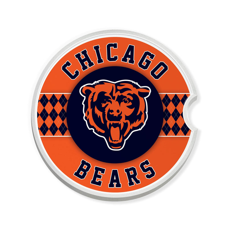 Load image into Gallery viewer, Fan Creations NFL Chicago Bears Argyle Ceramic Car Coaster - 2 Pack
