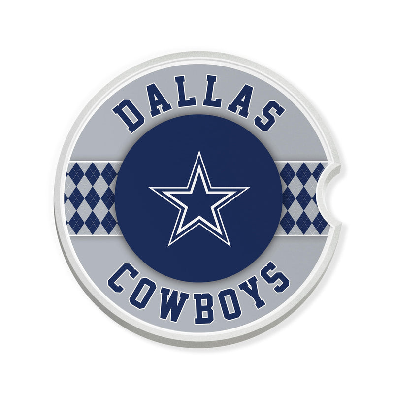 Load image into Gallery viewer, Fan Creations NFL Dallas Cowboys Argyle Ceramic Car Coaster - 2 Pack
