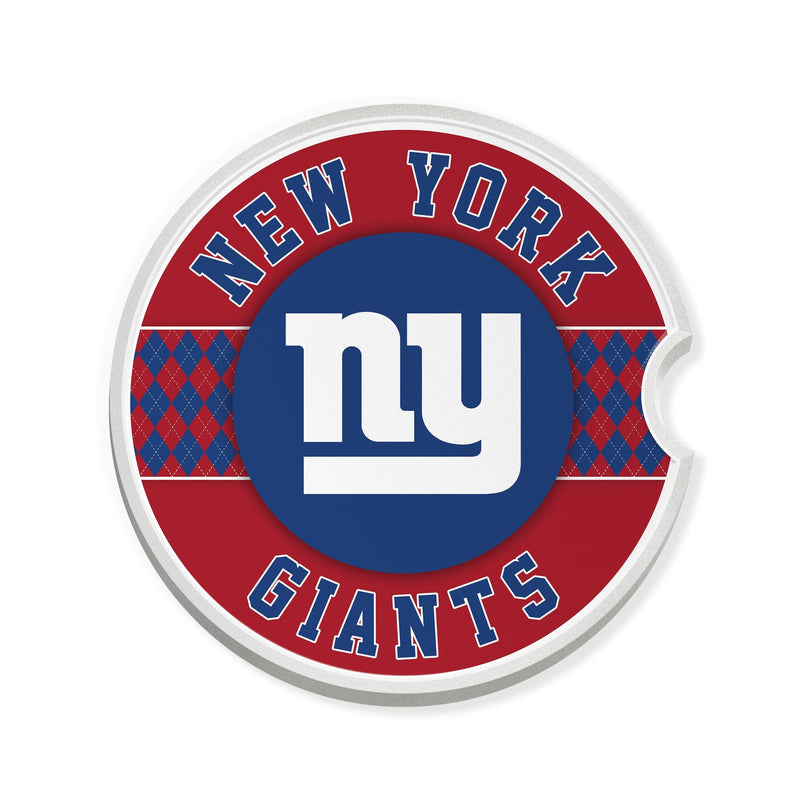 Load image into Gallery viewer, Fan Creations NFL New York Giants Argyle Ceramic Car Coaster - 2 Pack
