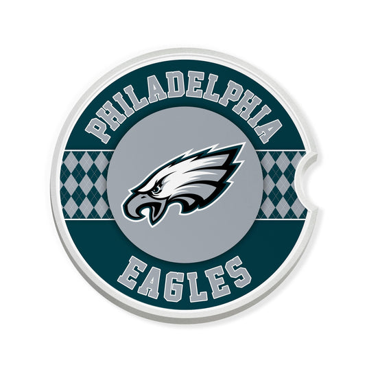 Fan Creations NFL Philadelphia Eagles Argyle Ceramic Car Coaster - 2 Pack